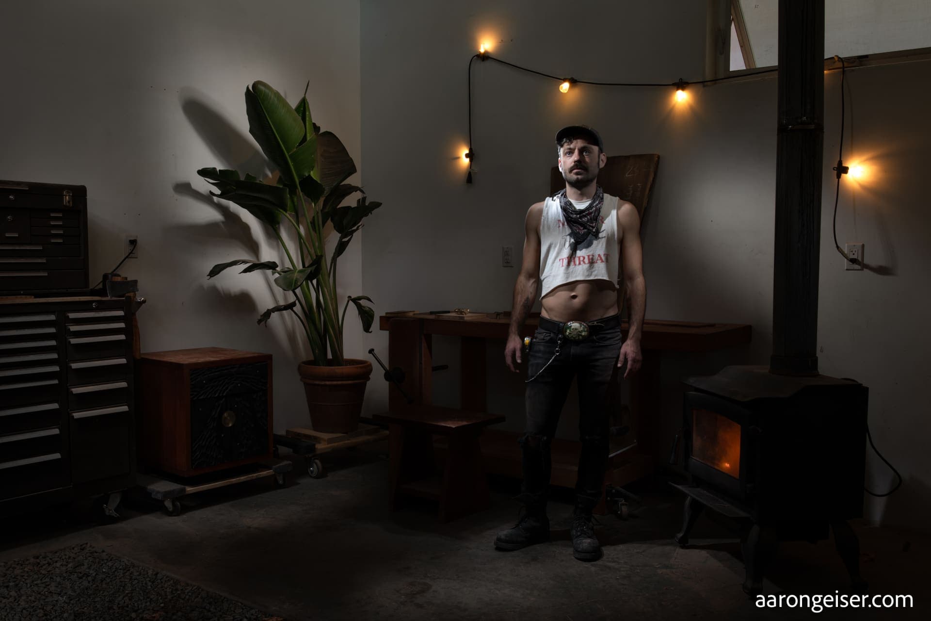 Andrew Brant in his studio in Santa Fe, New Mexico.